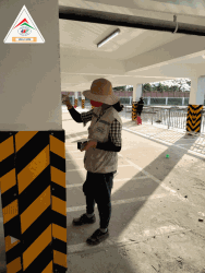 SƠn cảnh báo khu vực nhà xe cho CTY Chiyoda Integre Vietnam