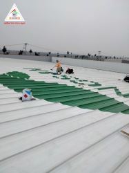 Thi công Sơn logo mái nhà máy HengSan Vina KCN Yên Mỹ Hưng Yên